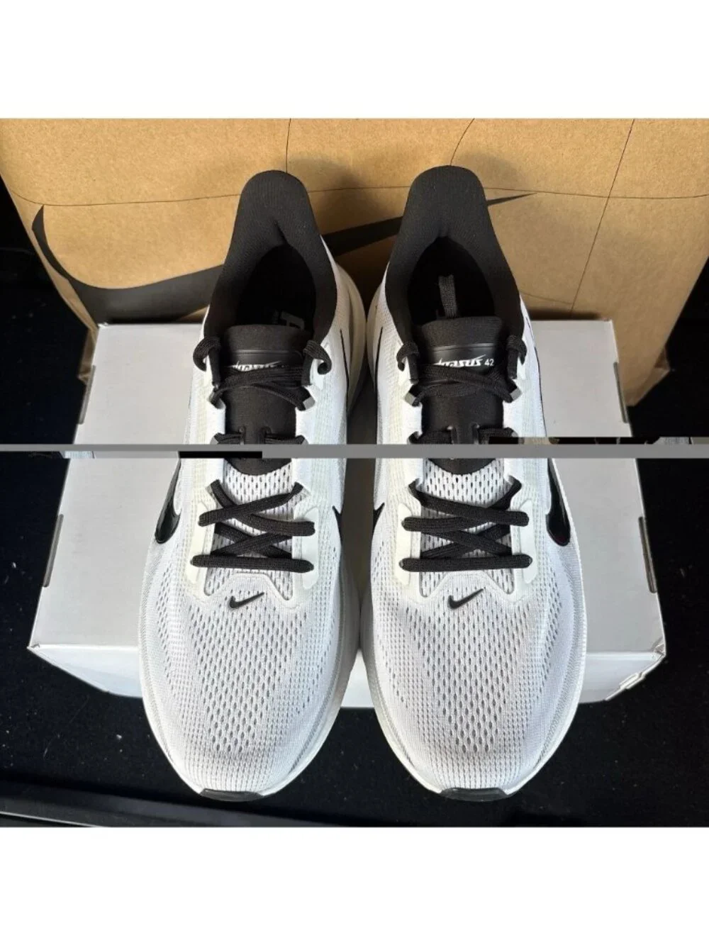NEW Nike Pegasus 42 By You IQ8029-900 Black White- Men Size 12